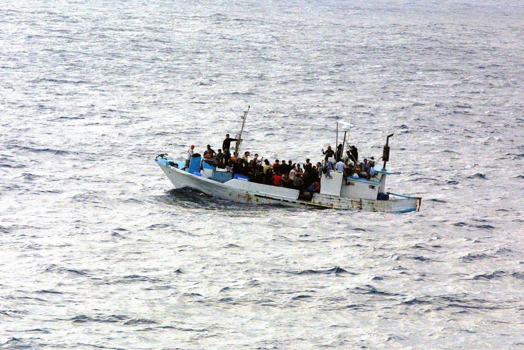 Boot met vluchtelingen