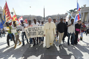 Paus Franciscus. Foto: Osservatore Romano / organisatie Share the Journey Nederland